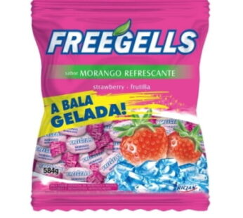 Bala Dura Freegells Morango 584gr