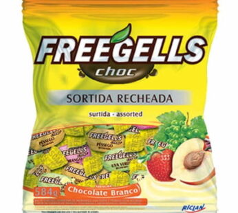 Bala Freegells Sortida Chocolate Branco 584gr